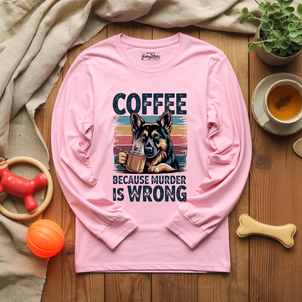Coffee Shepherd Funny Long Sleeve T-shirt