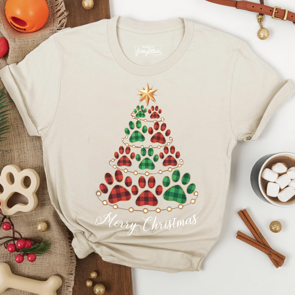 Merry Pawmas Tree T-shirt