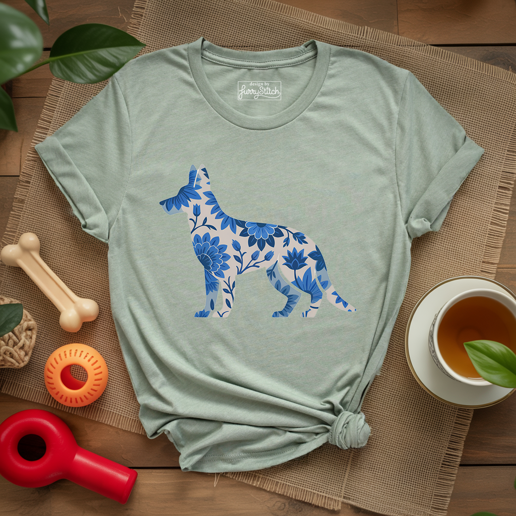 Blue Bloom Shepherd T-shirt
