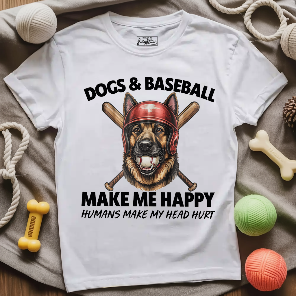 Dogs And Baseball T-shirt