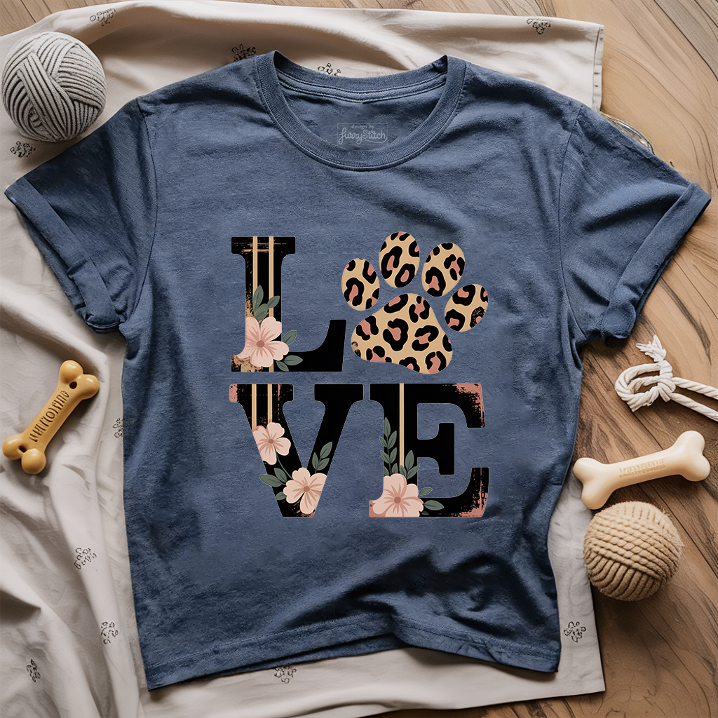 Vintage Leopard Print Dog Mama T-shirt