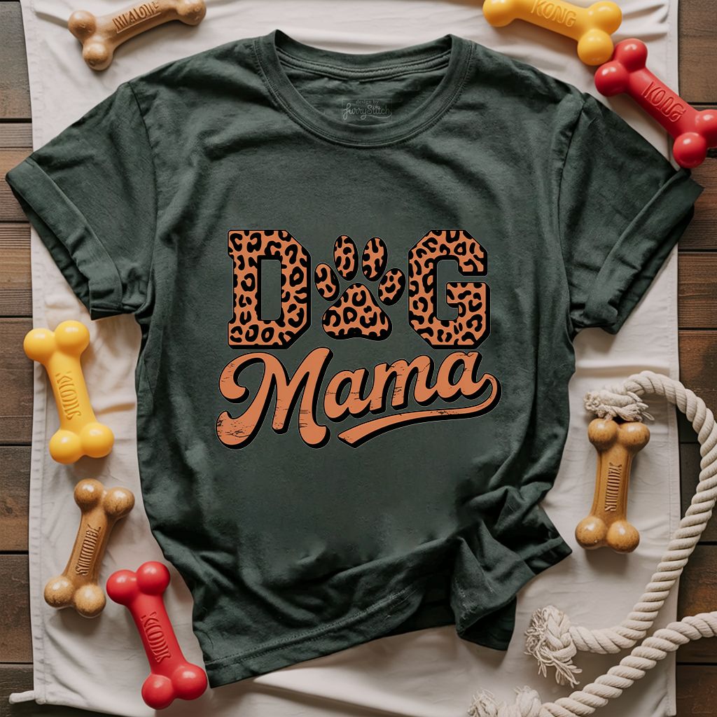 Leopard Print Dog Mama T-shirt