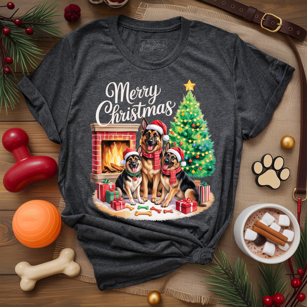 GSD Family Christmas T-shirt