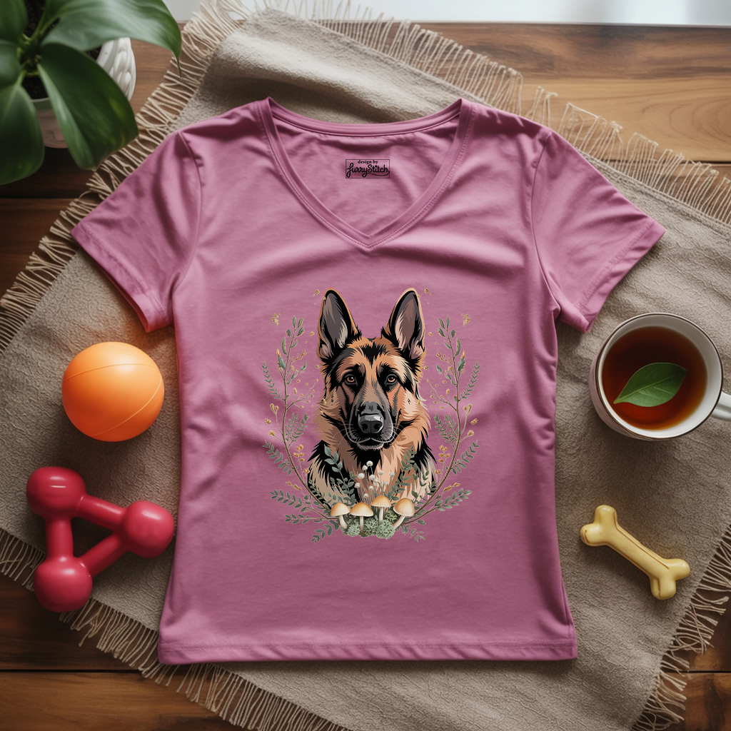 Bohemian German Shepherd Lady V-Neck