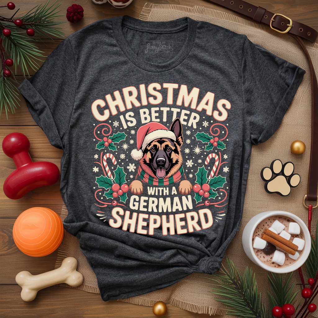 Xmas Is Better With GSD T-shirt