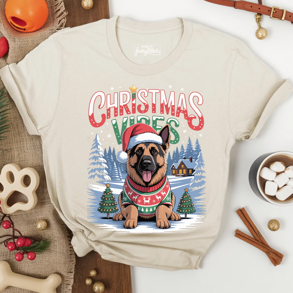 Christmas Vibes Shepherd T-shirt
