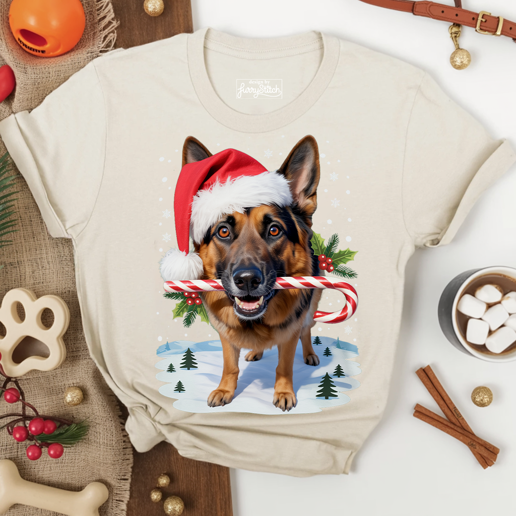 Candy Cane Shepherd T-shirt