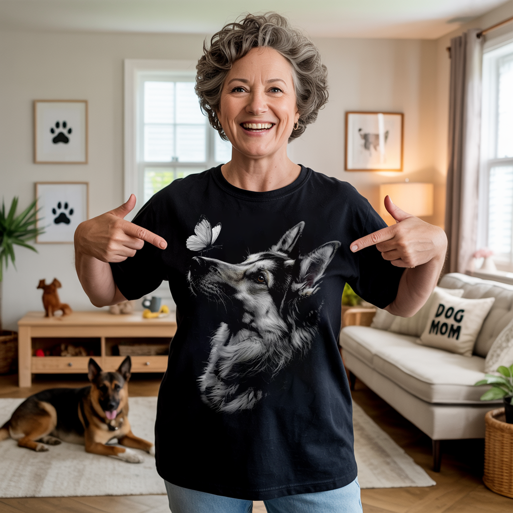 Butterfly Shepherd Silhouette T-shirt