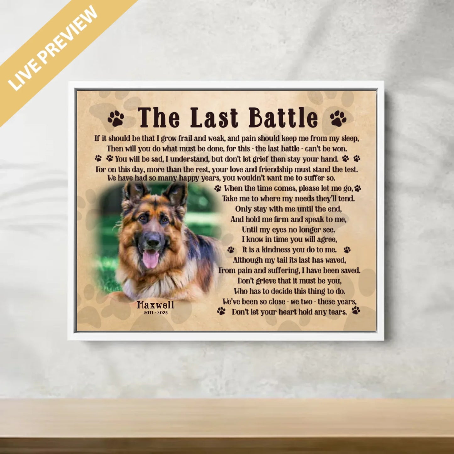 20x16 - Framed White - Mockup Canvas Ngang