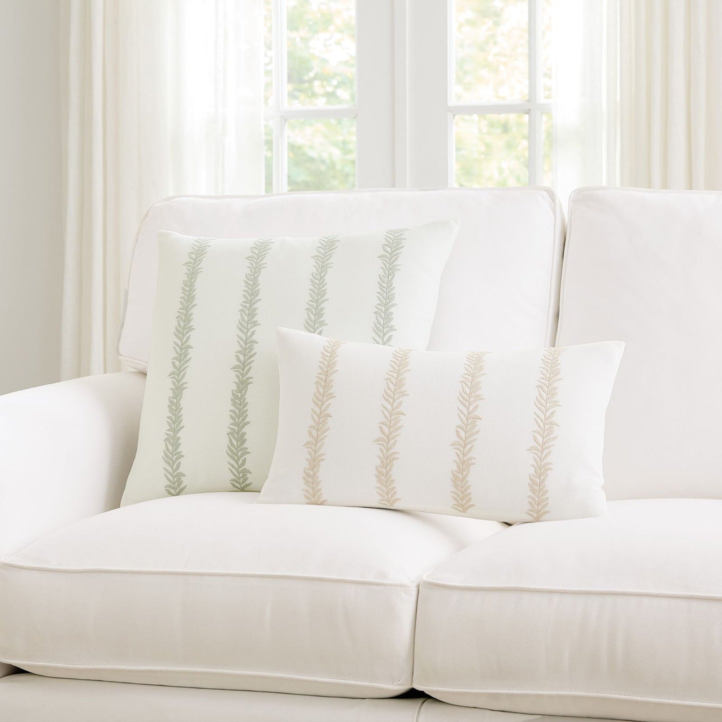Lucian Embroidered Stripe Pillow