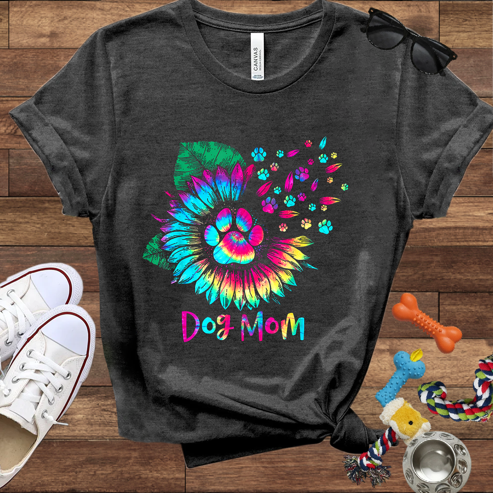 Dog Mom Sunflower - Bella Canvas T-shirt - Gift for Dog Lovers