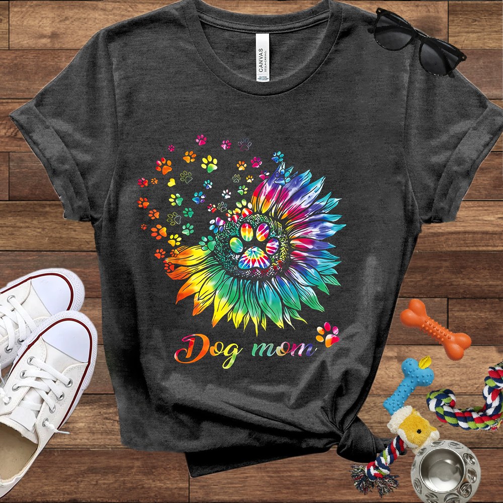 Colorful Dog Mom - Bella Canvas Tshirt – Gift for Dog Lovers & Owners