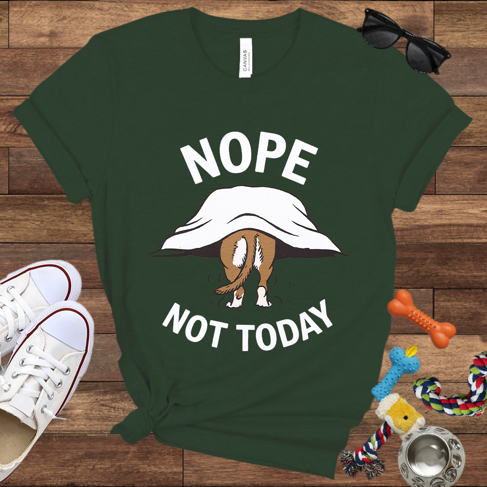 Nope Not Today - Bella Canvas TShirt - Gifts for Dog Lovers
