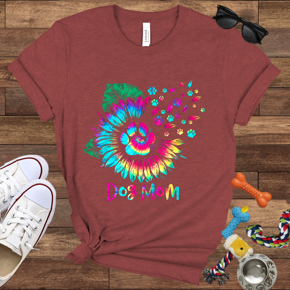 Dog Mom Sunflower - Bella Canvas T-shirt - Gift for Dog Lovers