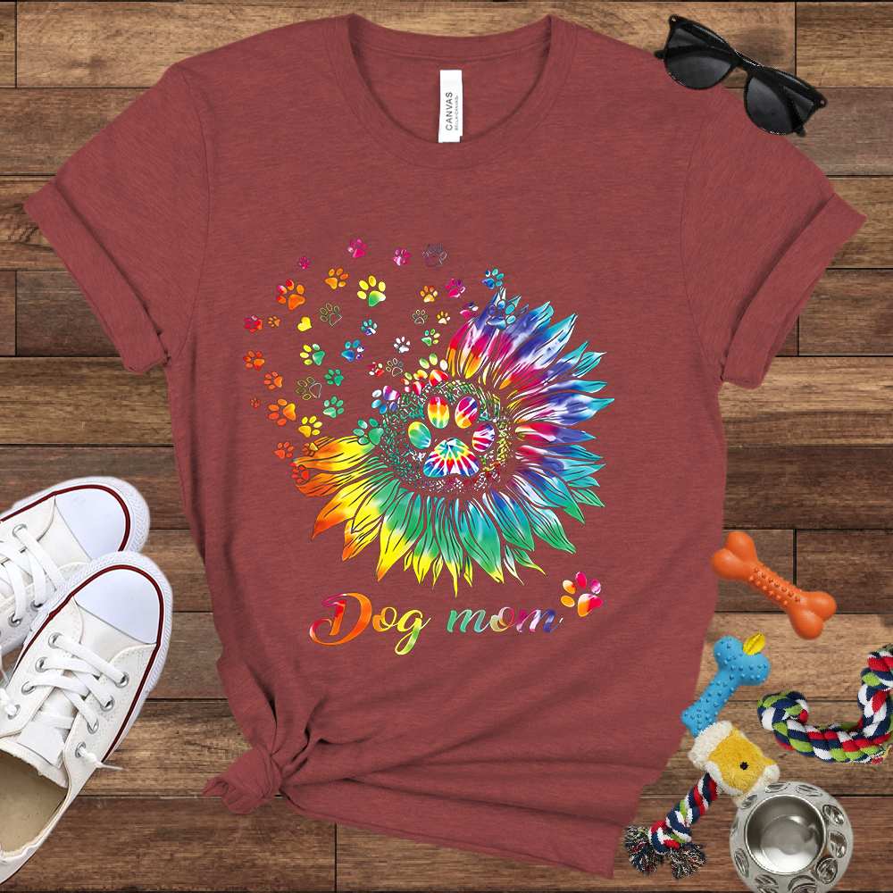 Colorful Dog Mom - Bella Canvas Tshirt – Gift for Dog Lovers & Owners