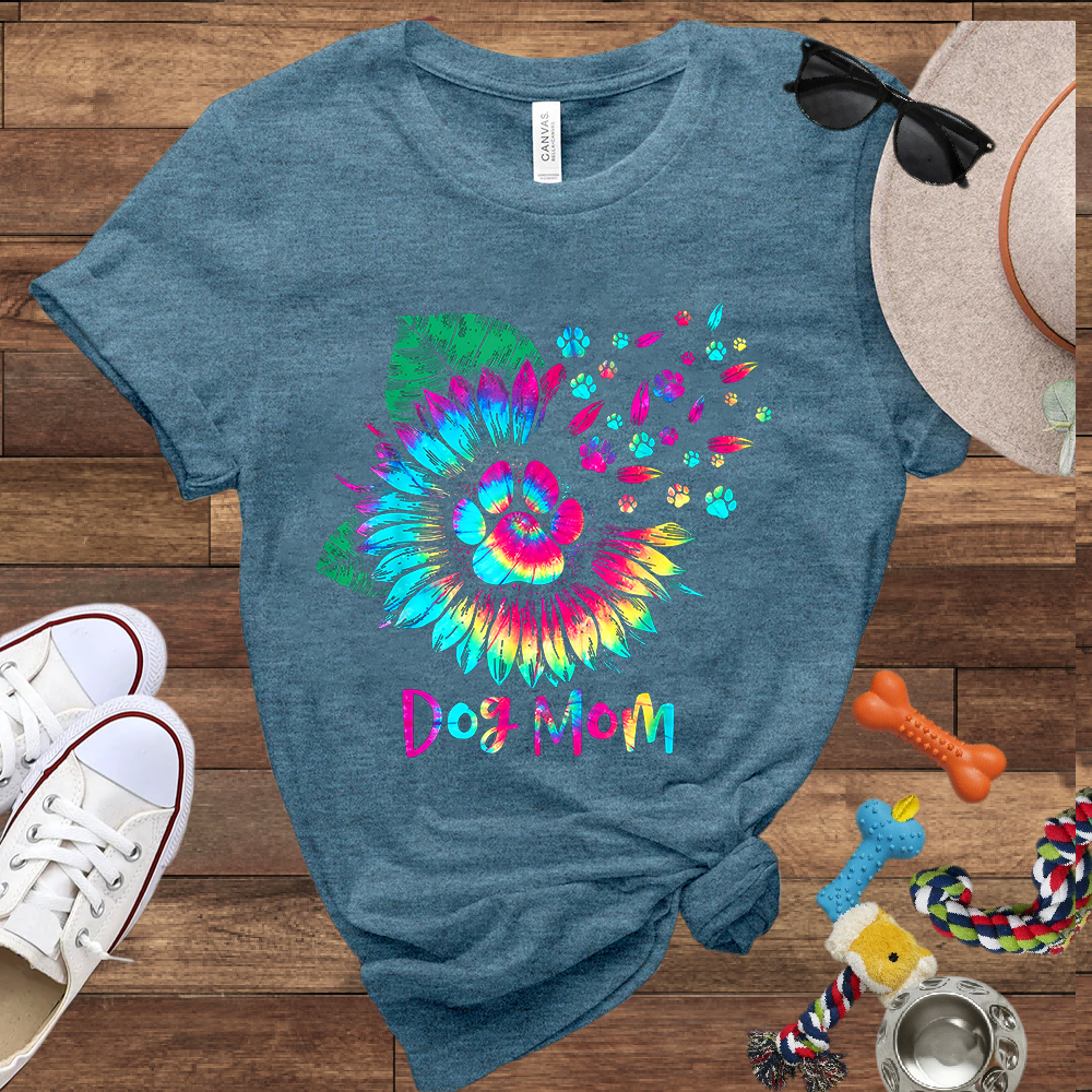 Dog Mom Sunflower - Bella Canvas T-shirt - Gift for Dog Lovers