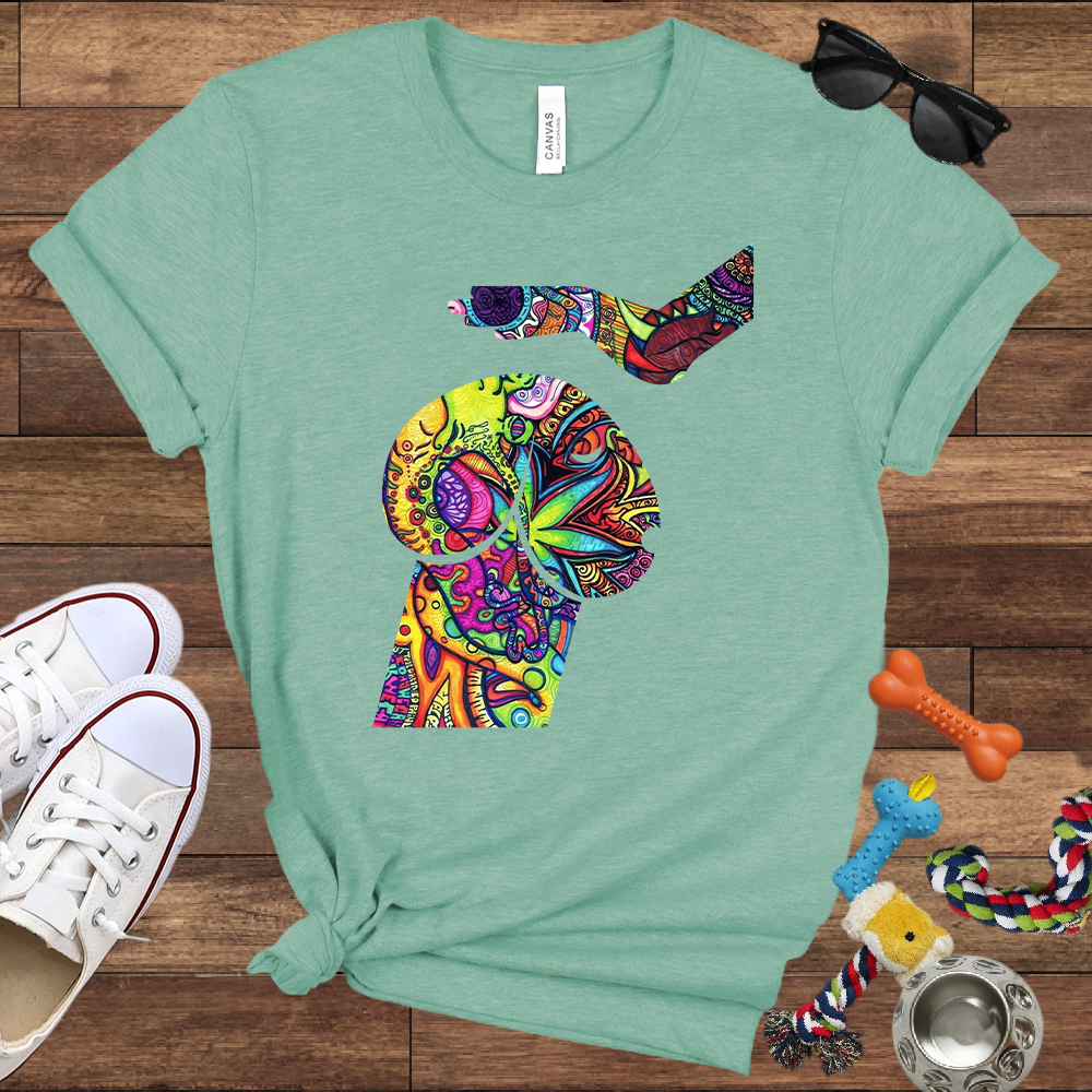 Psychedelic Poodle - Bella Canvas TShirt - Unique Gifts for Dog Lovers