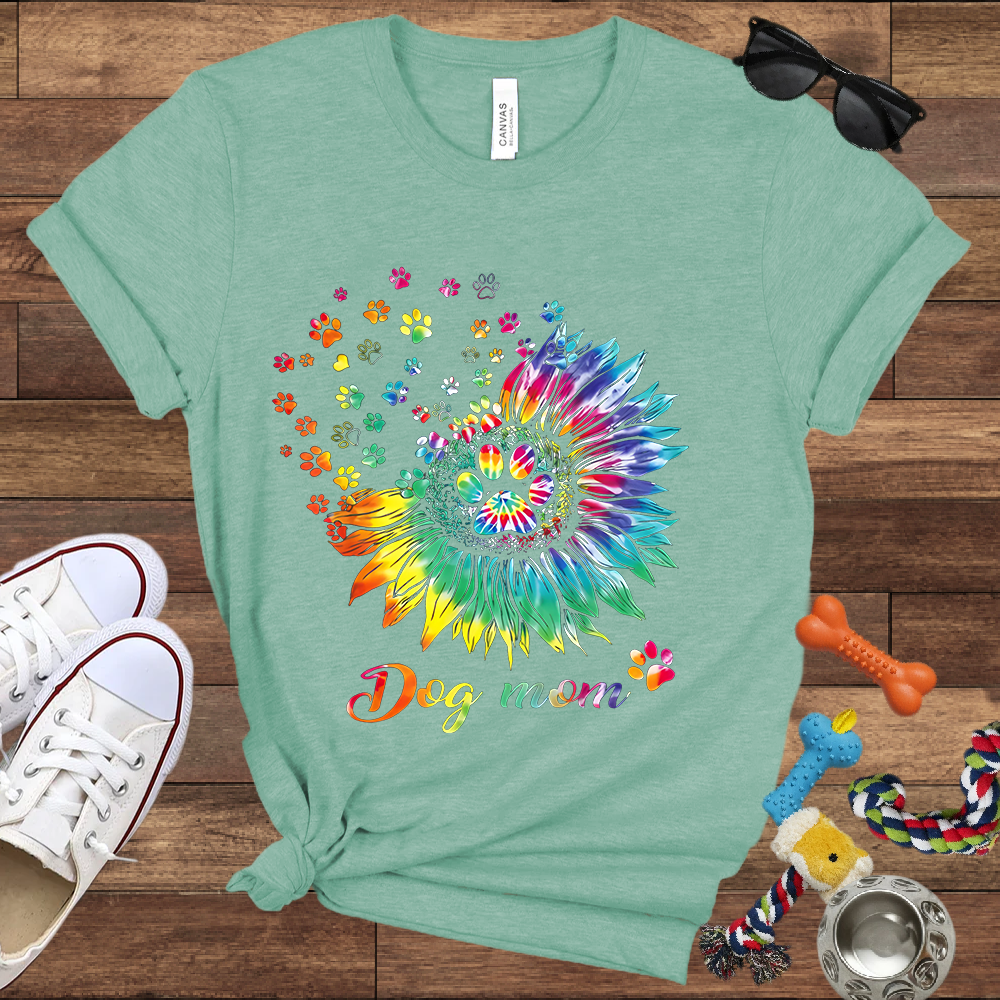Colorful Dog Mom - Bella Canvas Tshirt – Gift for Dog Lovers & Owners