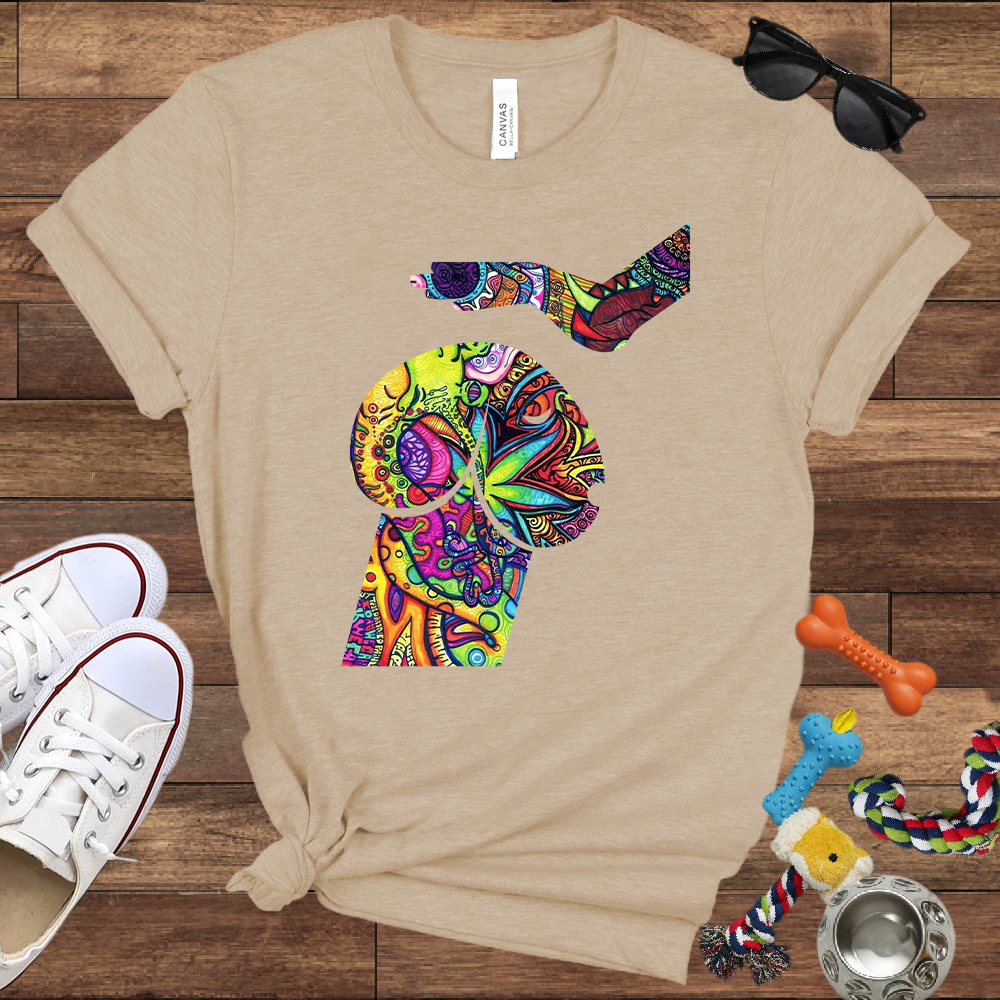 Psychedelic Poodle - Bella Canvas TShirt - Unique Gifts for Dog Lovers