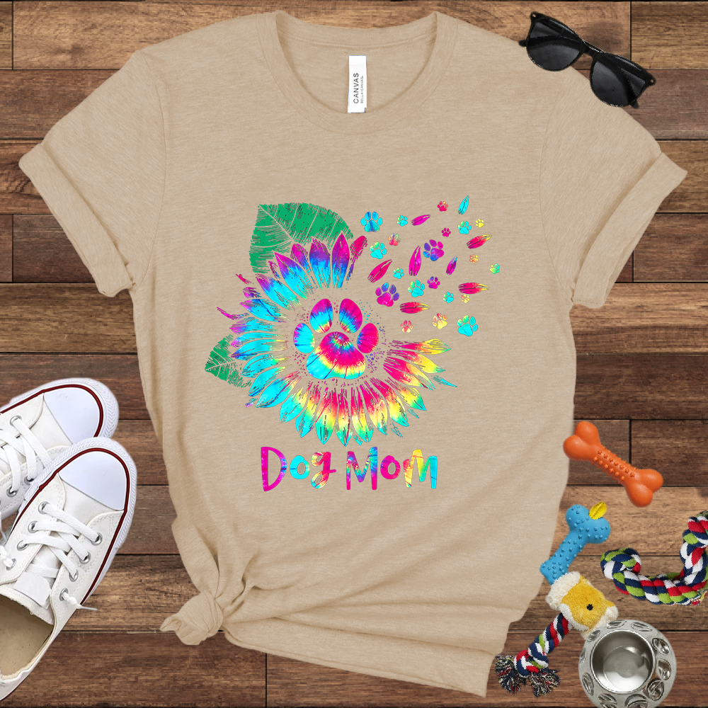 Dog Mom Sunflower - Bella Canvas T-shirt - Gift for Dog Lovers
