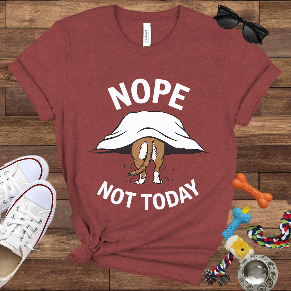 Nope Not Today - Bella Canvas TShirt - Gifts for Dog Lovers
