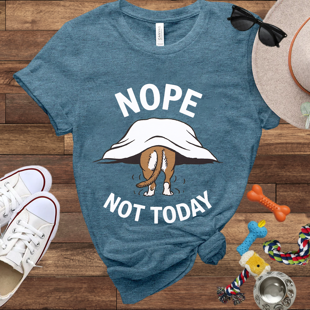 Nope Not Today - Bella Canvas TShirt - Gifts for Dog Lovers