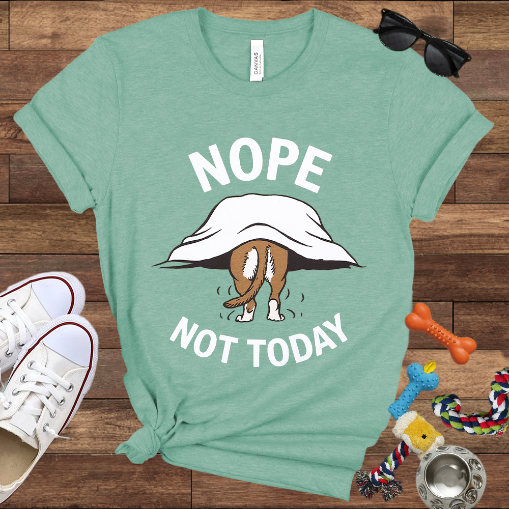 Nope Not Today - Bella Canvas TShirt - Gifts for Dog Lovers
