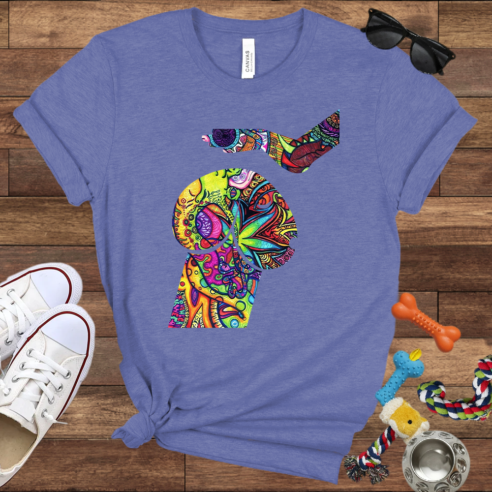 Psychedelic Poodle - Bella Canvas TShirt - Unique Gifts for Dog Lovers