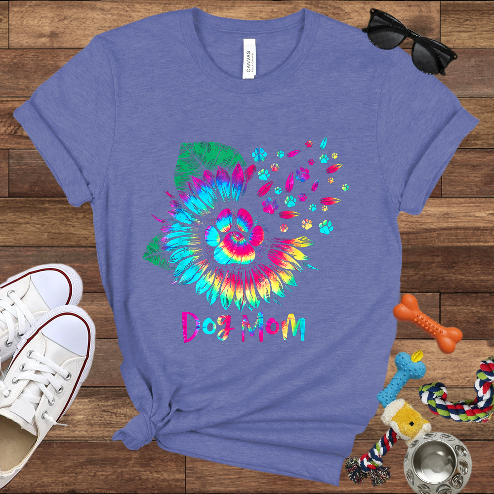 Dog Mom Sunflower - Bella Canvas T-shirt - Gift for Dog Lovers