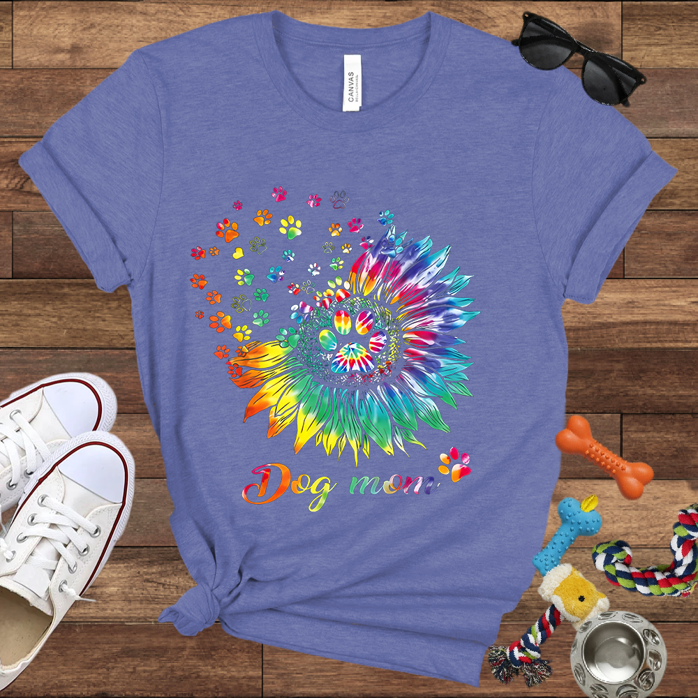 Colorful Dog Mom - Bella Canvas Tshirt – Gift for Dog Lovers & Owners