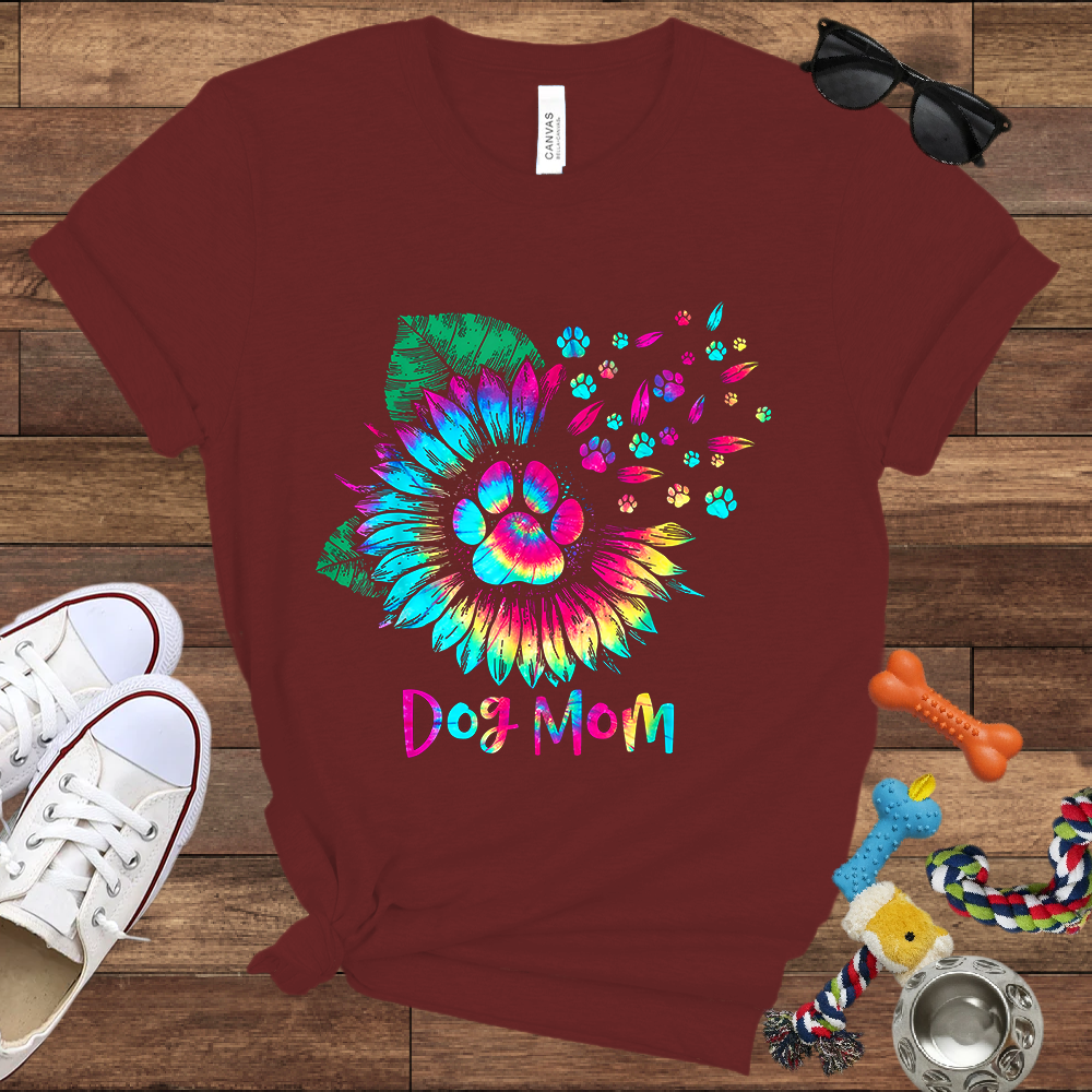 Dog Mom Sunflower - Bella Canvas T-shirt - Gift for Dog Lovers