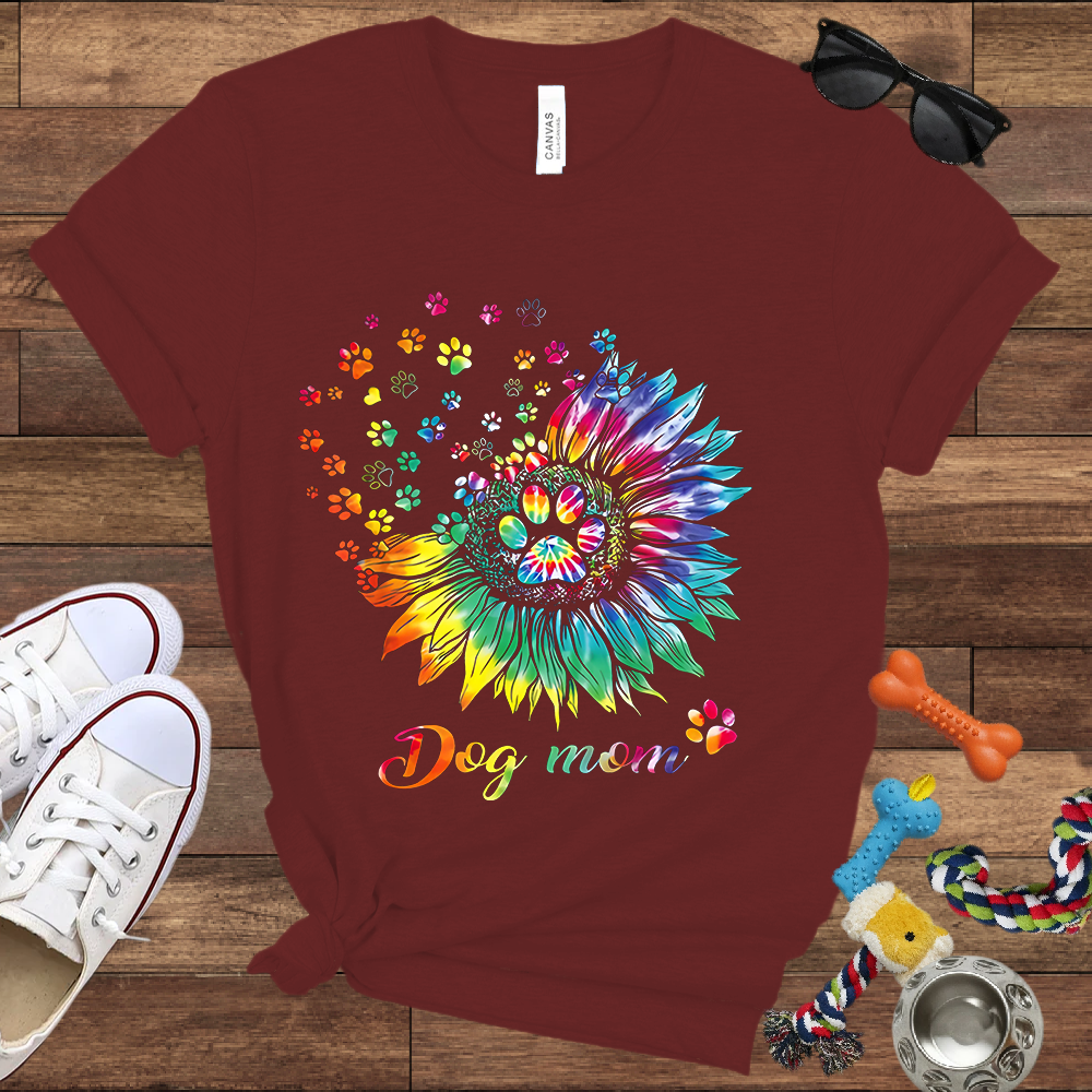 Colorful Dog Mom - Bella Canvas Tshirt – Gift for Dog Lovers & Owners