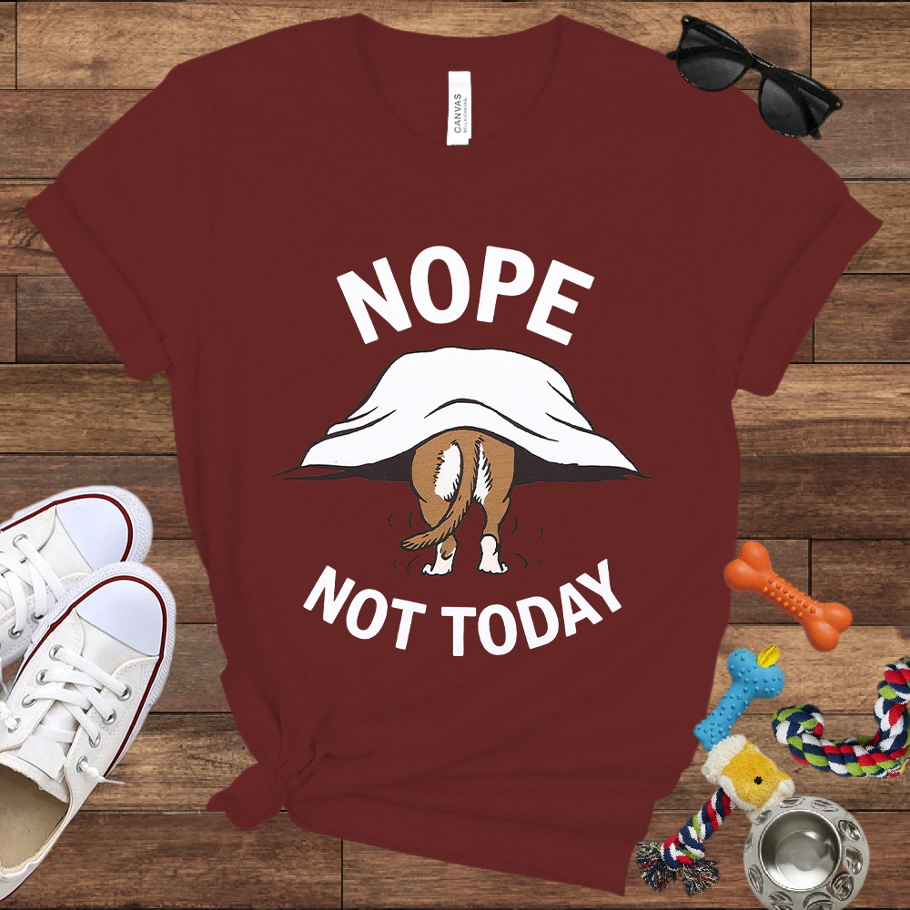 Nope Not Today - Bella Canvas TShirt - Gifts for Dog Lovers