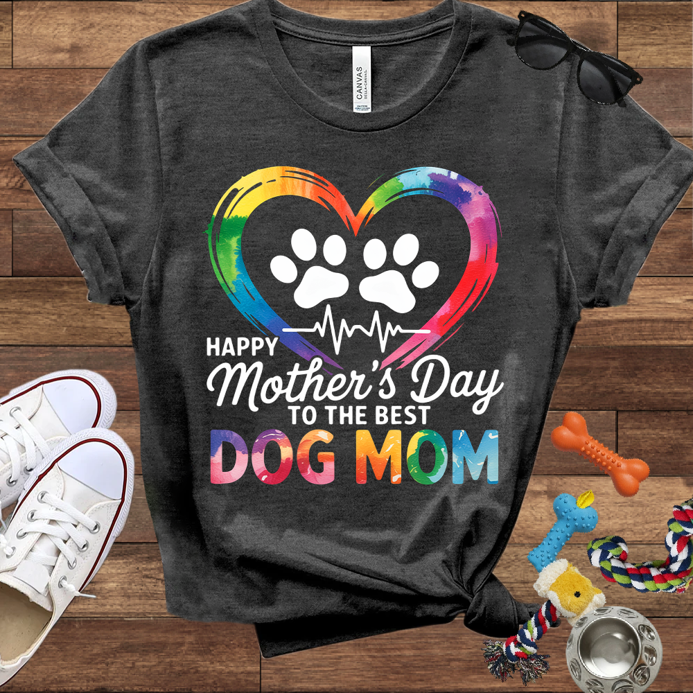 Dog Mothers Day - Gift For Dog Mom "The Best Dog Mom" - Bella Canvas T-Shirt