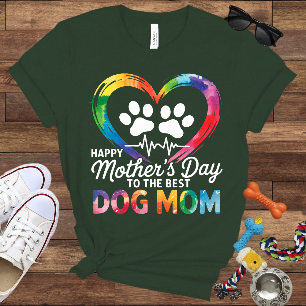 Dog Mothers Day - Gift For Dog Mom "The Best Dog Mom" - Bella Canvas T-Shirt
