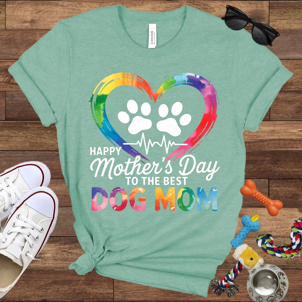 Dog Mothers Day - Gift For Dog Mom "The Best Dog Mom" - Bella Canvas T-Shirt