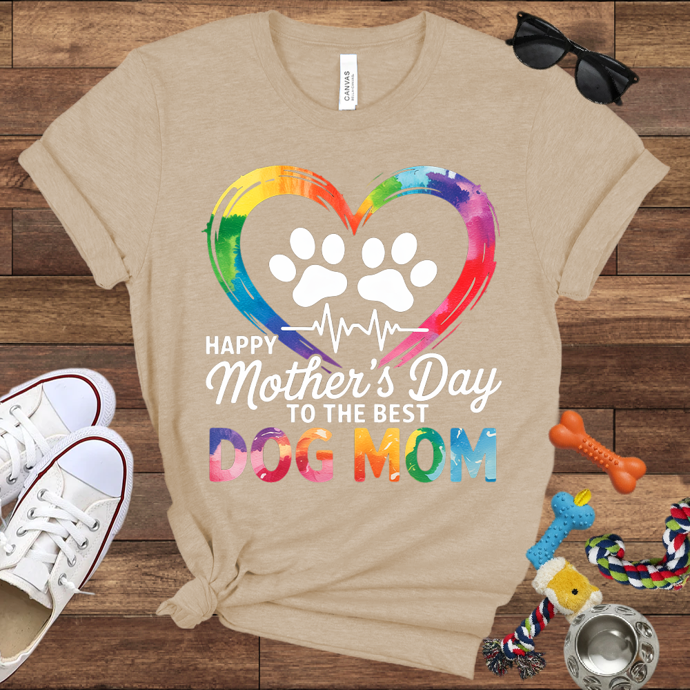 Dog Mothers Day - Gift For Dog Mom "The Best Dog Mom" - Bella Canvas T-Shirt