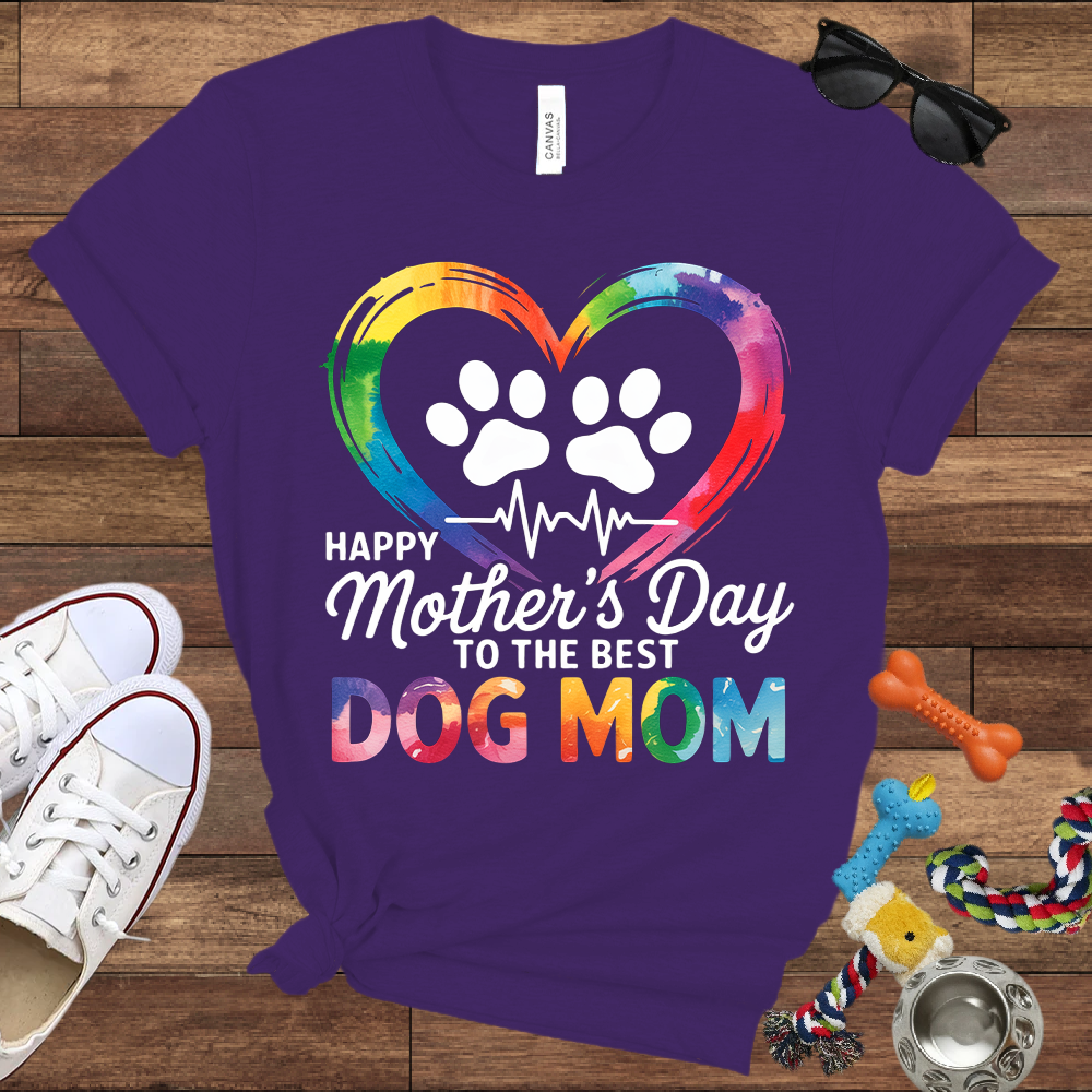 Dog Mothers Day - Gift For Dog Mom "The Best Dog Mom" - Bella Canvas T-Shirt