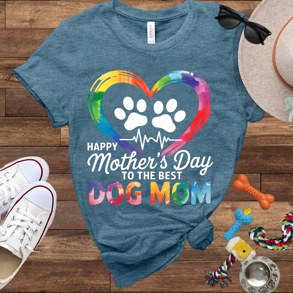 Dog Mothers Day - Gift For Dog Mom "The Best Dog Mom" - Bella Canvas T-Shirt