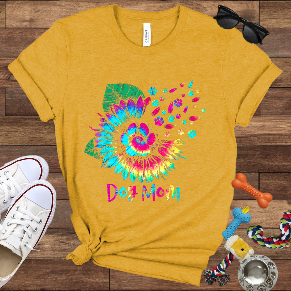 Dog Mom Sunflower - Bella Canvas T-shirt - Gift for Dog Lovers
