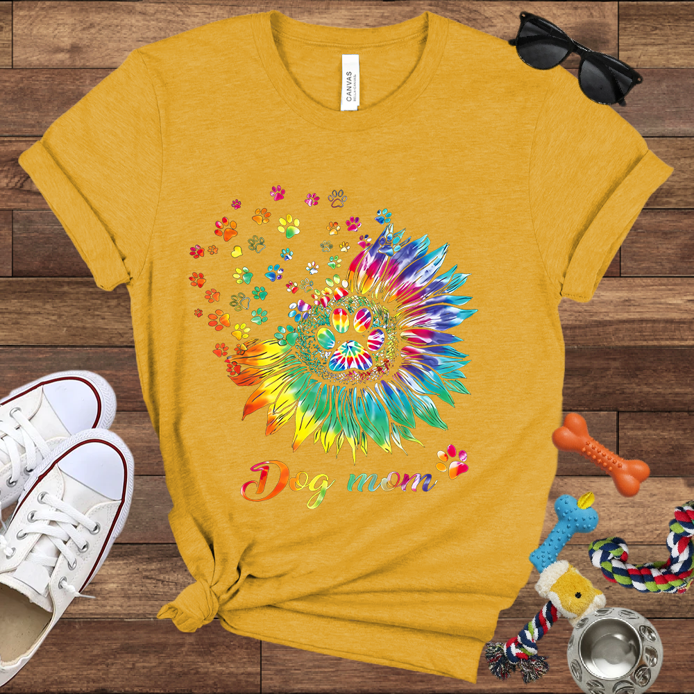 Colorful Dog Mom - Bella Canvas Tshirt – Gift for Dog Lovers & Owners