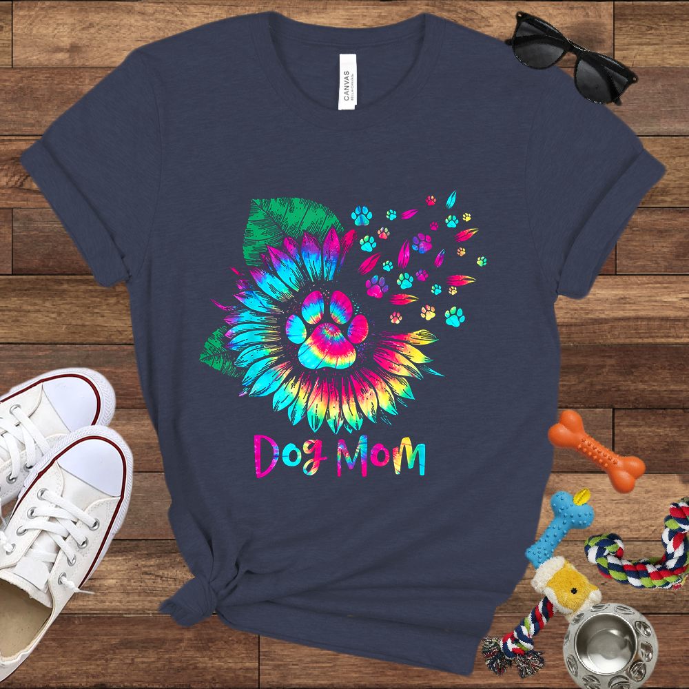 Dog Mom Sunflower - Bella Canvas T-shirt - Gift for Dog Lovers
