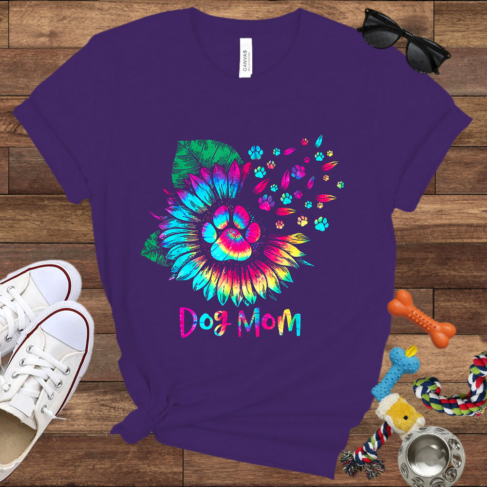 Dog Mom Sunflower - Bella Canvas T-shirt - Gift for Dog Lovers