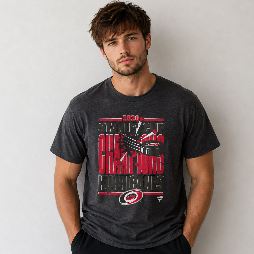 Unisex Heather Charcoal Hockey Champions Tri-Blend Graphic Shirt for Hockey Fans