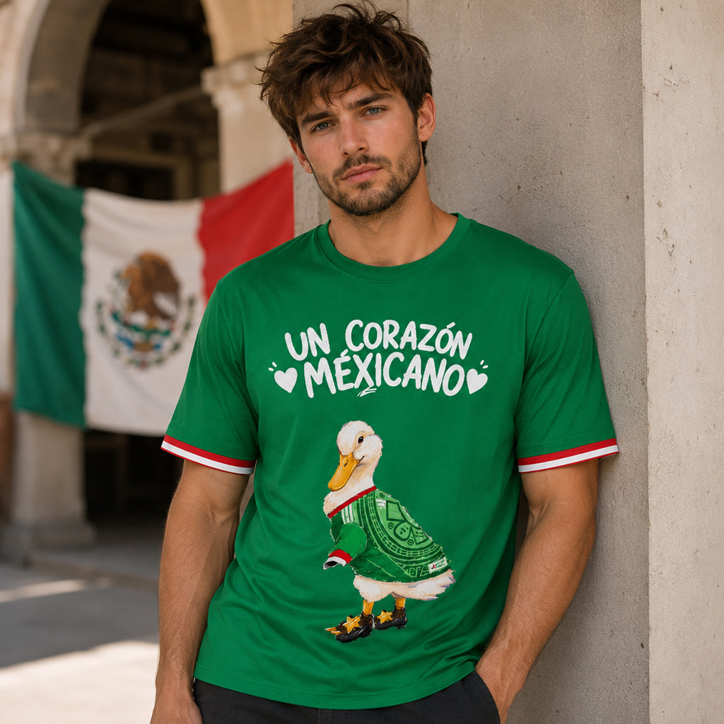 Unisex Mexico Soccer Heart Long Sleeve Graphic Shirt for Soccer Fans