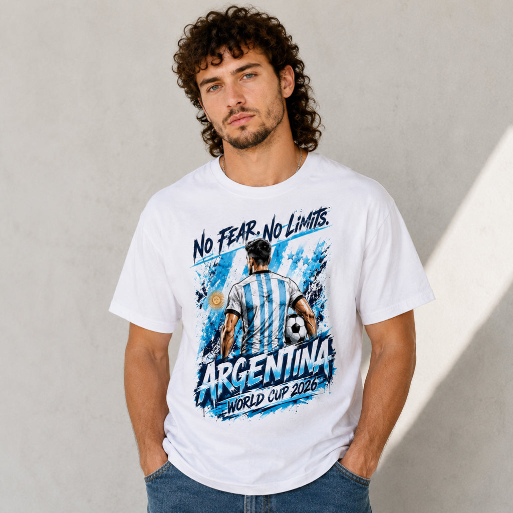 Unisex No Fear No Limits Soccer Graphic Shirt