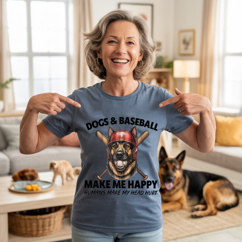 Dogs And Baseball T-shirt