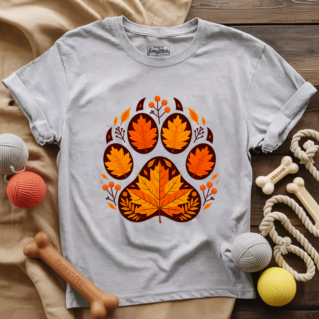 Fall Paw Print T-shirt