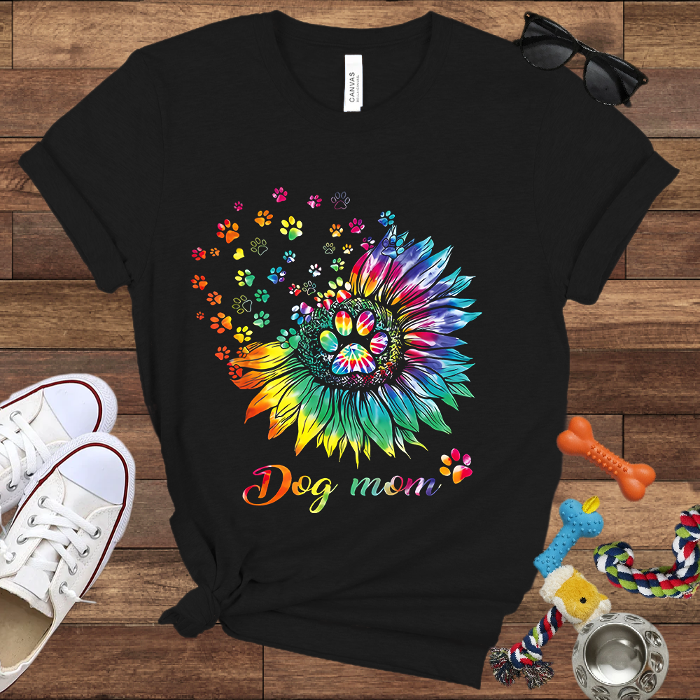 Colorful Dog Mom - Bella Canvas Tshirt – Gift for Dog Lovers & Owners