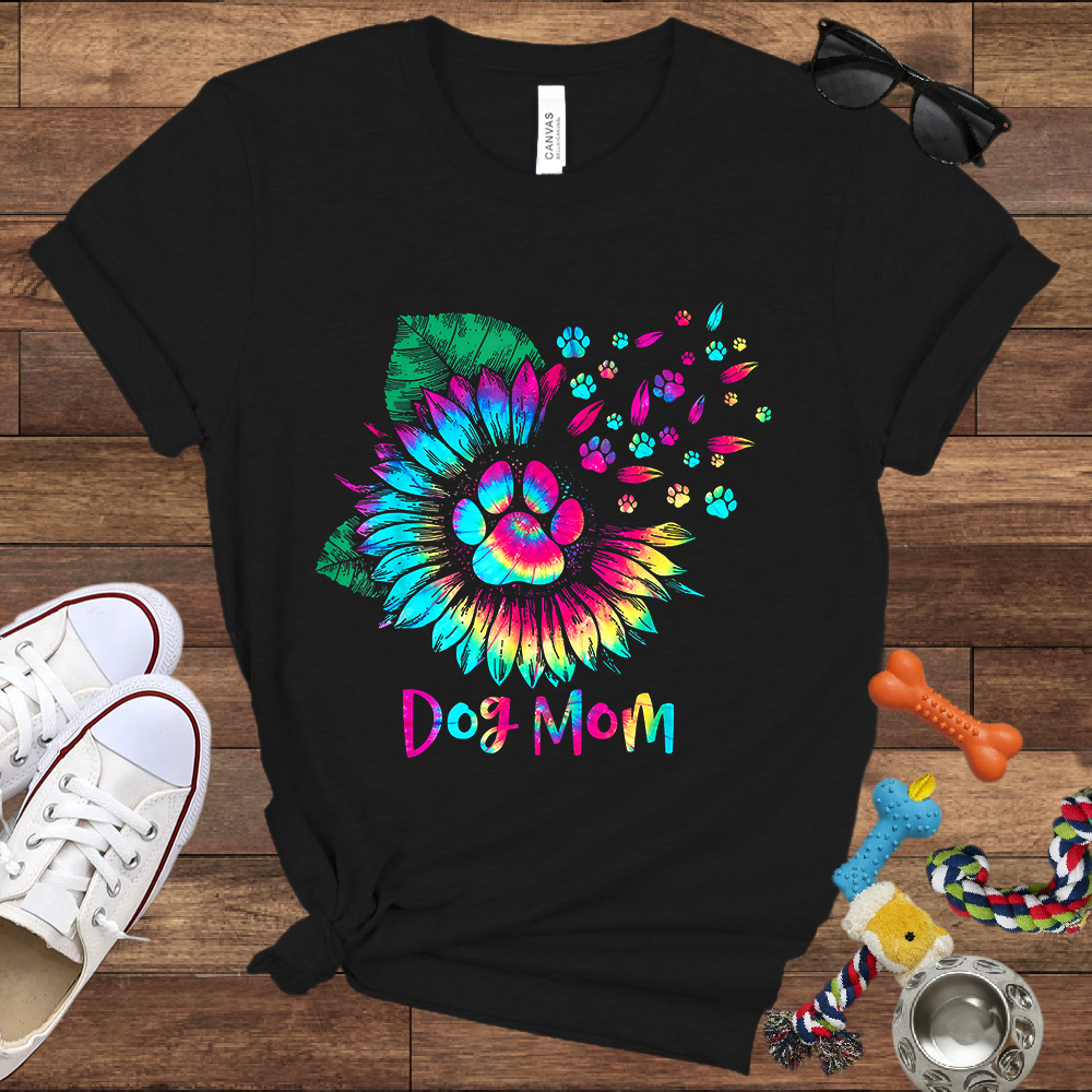 Dog Mom Sunflower - Bella Canvas T-shirt - Gift for Dog Lovers